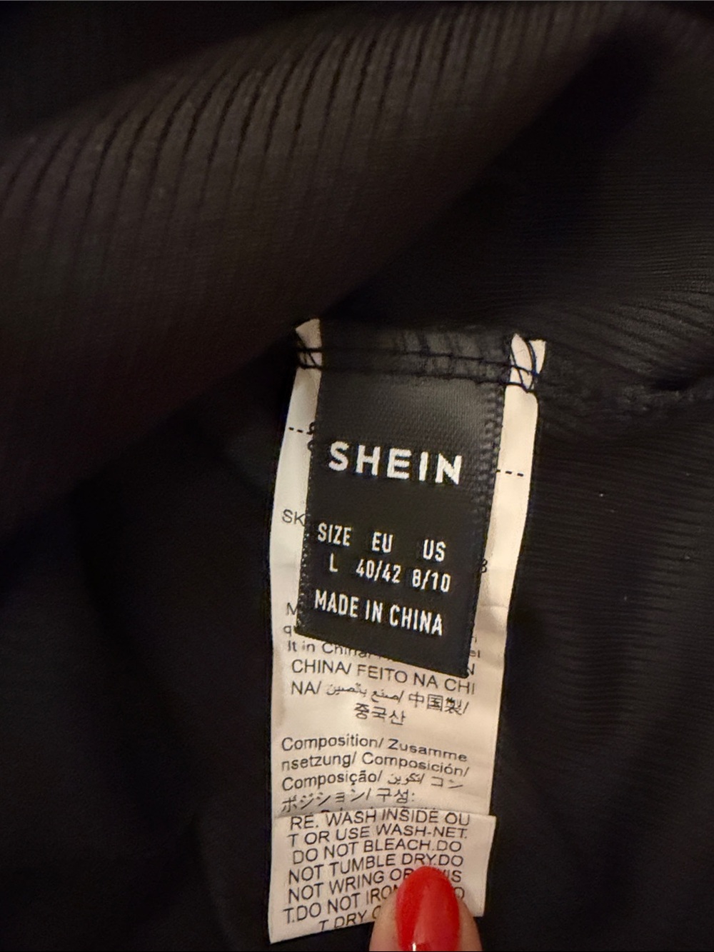 SHEIN Black Ribbed Tank Top - Sleeveless Racerback - Picture 2 of 3